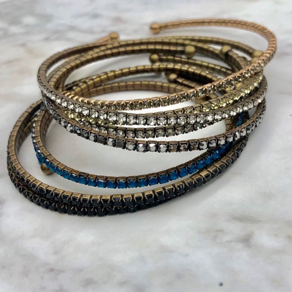 🌸ISO🌸 C&I Petite Rhinestone Bangles Bracelets - Picture 5 of 9